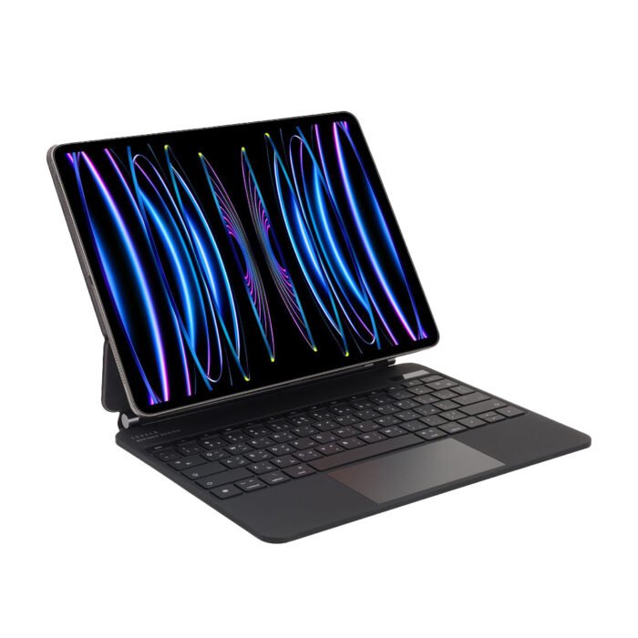 Levelo AeroBoard Saffanio Leather Wireless Keyboard For iPad Pro 12.9_ - Black (2)