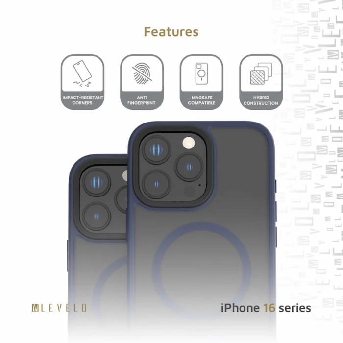 Levelo Matte Solo Case for iPhone 16 Pro - Pro Max