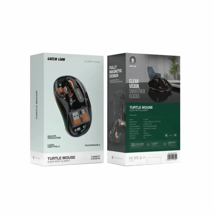 Green Lion Wireless Turtle Mouse 2400DPI (1)