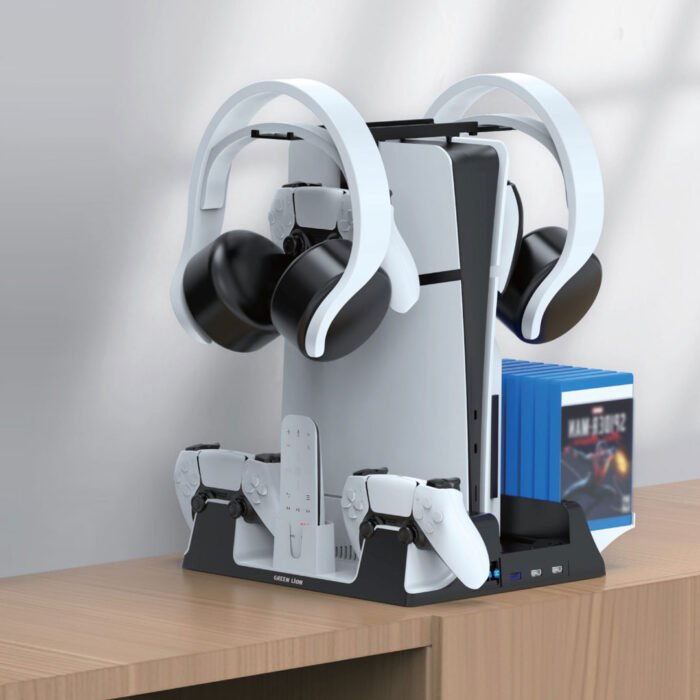 Green Lion PS5 Cooling Stand Charging Station - White (3)