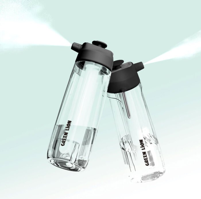 Green Lion Spray Water Bottle - White (2) (1)