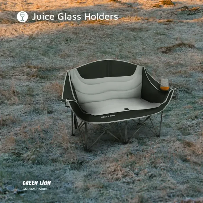 Green Lion Double Camping Chair - Beige (4)