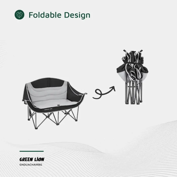 Green Lion Double Camping Chair - Beige (5)