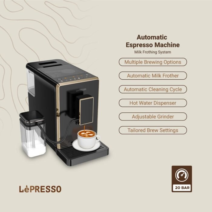 Lepresso Automatic Espresso Machine - Black (7)