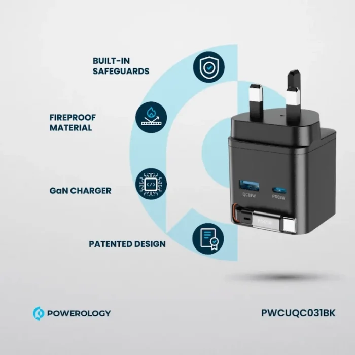 Powerology Dual Port _ Retractable GaN Charger (9) (1)