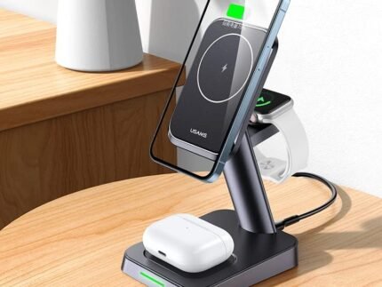 USAMS 3-in-1 Magnetic Wireless Charging Stand