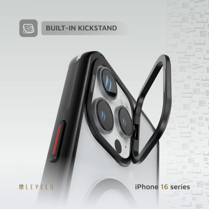 Levelo Elio PC Case With Camera Ring Stand for iPhone 16 Pro Max-Pro (1)