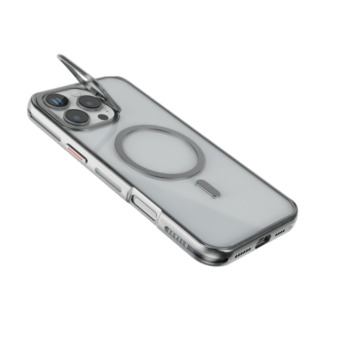 Levelo Elio PC Case With Camera Ring Stand for iPhone 16 Pro Max-Pro