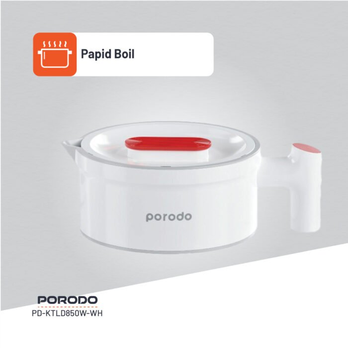Porodo Lifestyle Portable Folding Electric Kettle - White (2)