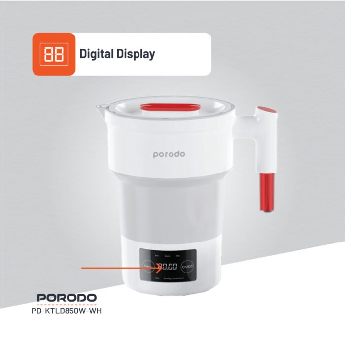 Porodo Lifestyle Portable Folding Electric Kettle - White (4)