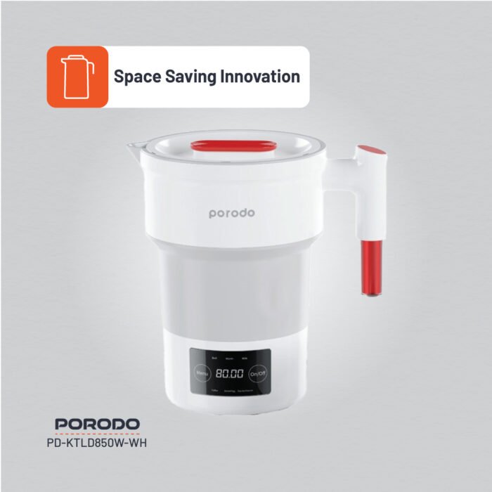 Porodo Lifestyle Portable Folding Electric Kettle - White (7)