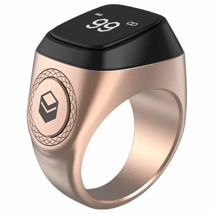 Iqibla - Smart Tasbih Zikr Aluminium Ring 20mm - Rose Gold (1)
