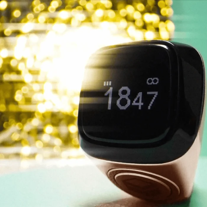 Iqibla - Smart Tasbih Zikr Aluminium Ring 20mm - Rose Gold (5) (1)