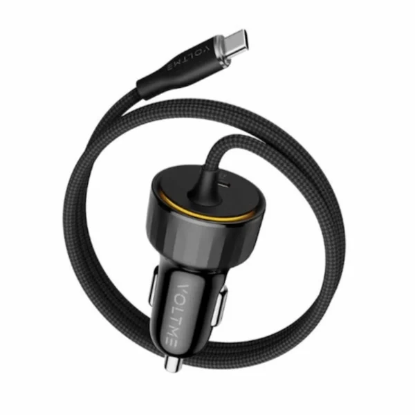 VOLTME Cazo Speedo+ USB-C Port and Built-in USB-C Cable 60W Car Charger