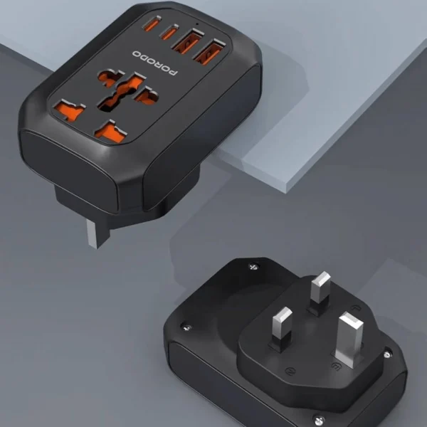 محول تيار متردد عالمي من بورودو لشحن الأجهزة المتعددة