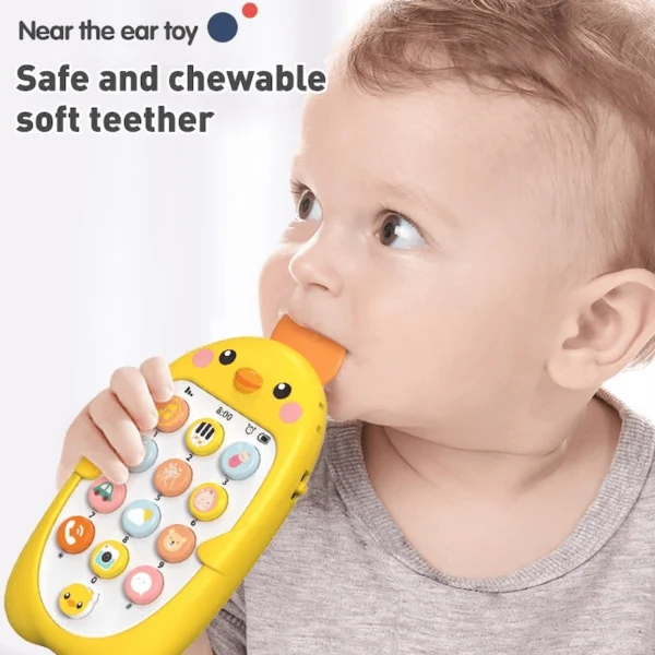 لعبة تعليمية للهاتف المحمول على شكل عضاضة دجاج للأطفال