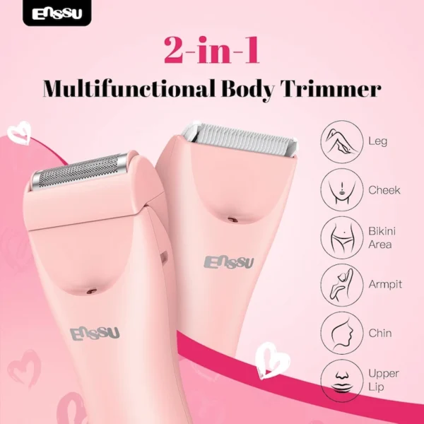 Enssu 2-in-1 Waterproof Bikini & Body Trimmer