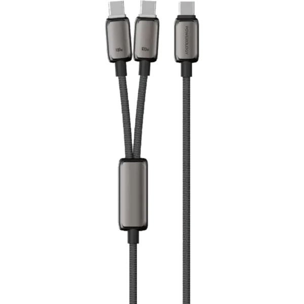 Powerology Zinco Series 2-In-1 Dual USB-C Cable