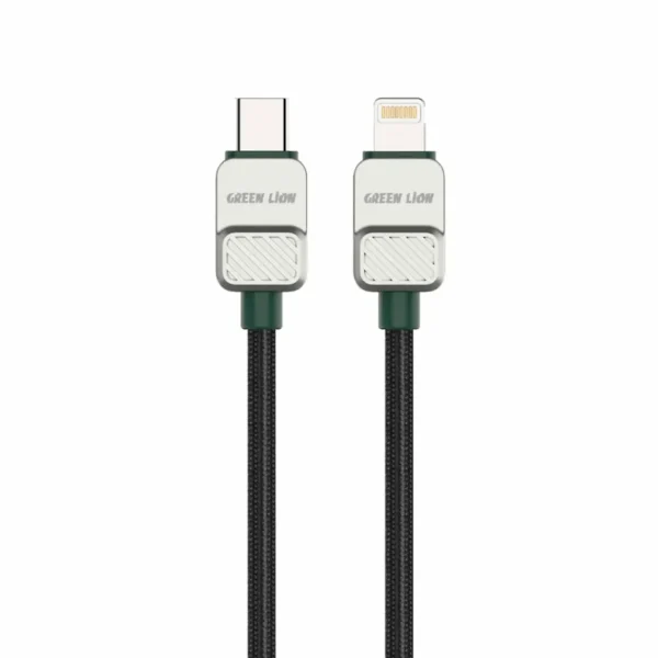 Green Lion USB-C to Lightning Electroplated Braided Cable
