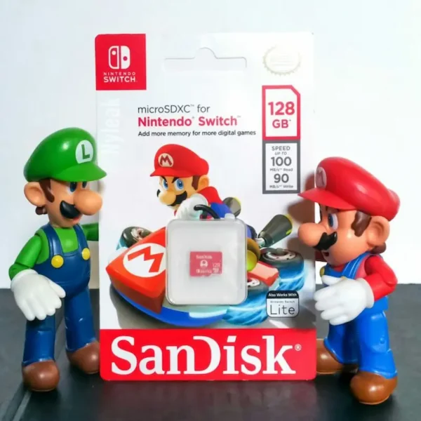 بطاقة microSD من SanDisk سعة 128 جيجابايت إصدار Super Mario، لأجهزة Nintendo-Switch