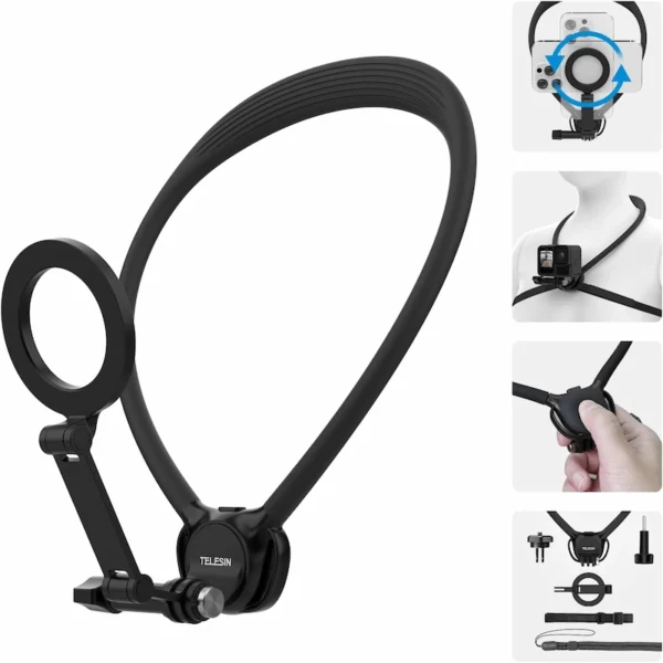 TELESIN U Shape Neck Holder Mount 2.0