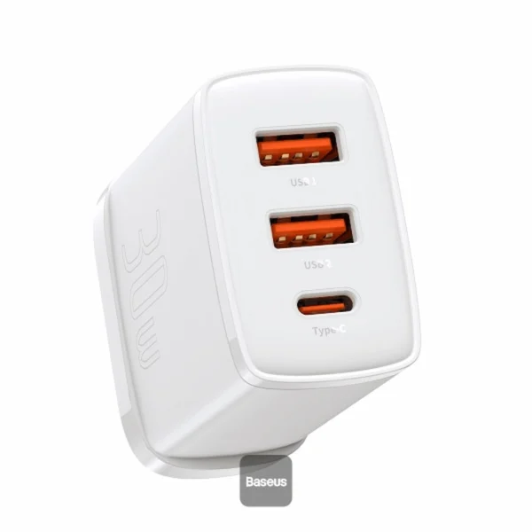 BASEUS Compact Quick Charger Three Ports 30W