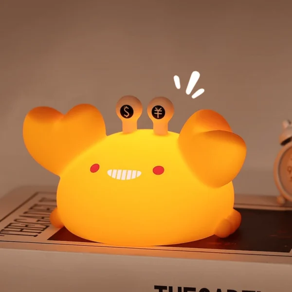 مصباح ليلي من السيليكون على شكل سرطان البحر