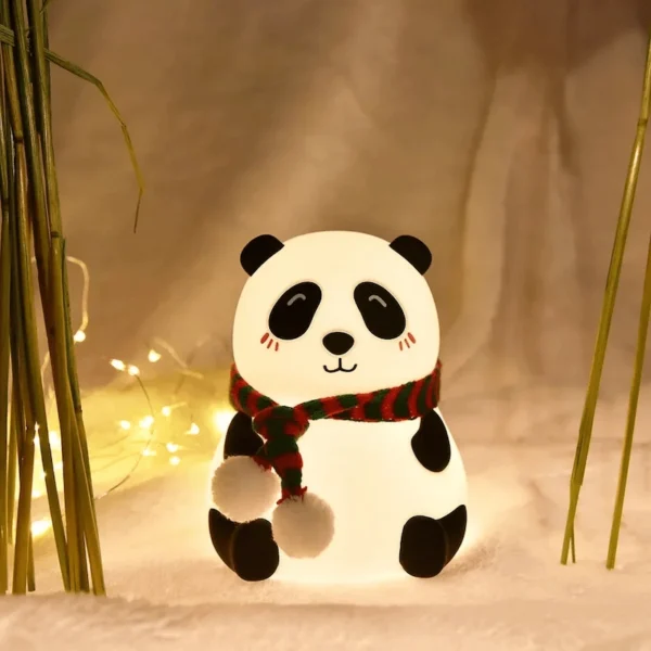 Cute Panda Silicon Night Lamp Light