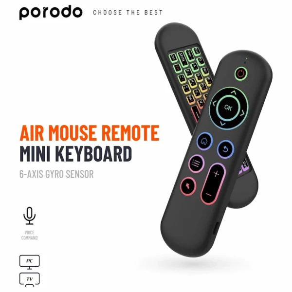 لوحة مفاتيح صغيرة للتحكم عن بعد بالماوس الهوائي من بورودو