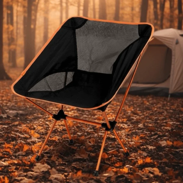 Porodo Mesh Fabric Comfort Camping Chair with Handy Storage