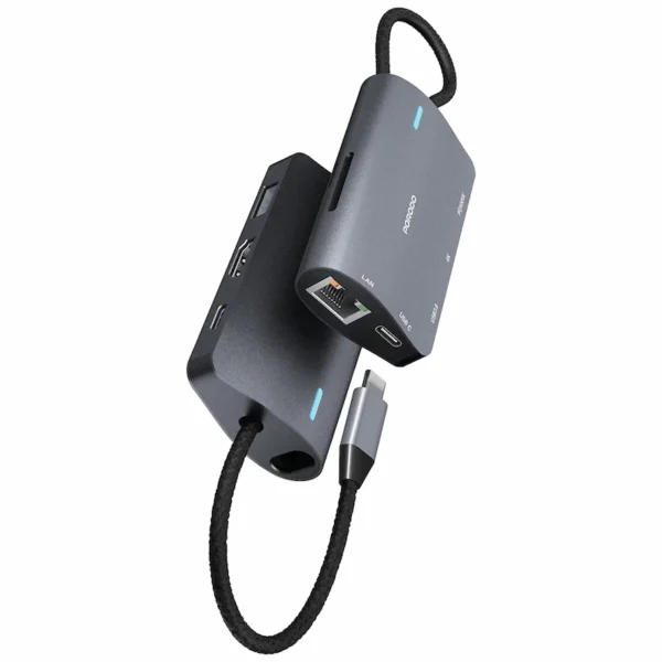 موزع USB-C متعدد المنافذ من Porodo 7 في 1