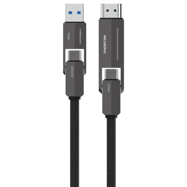 كابل الشحن ونقل البيانات Powerology Vion 4 في 1