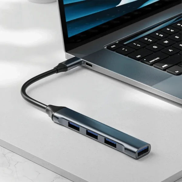 موزع USB C 4 في 1 من Green Lion - محول محطة الإرساء