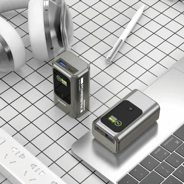 Porodo 10000mAh Mini Power Bank with Real-Time Display