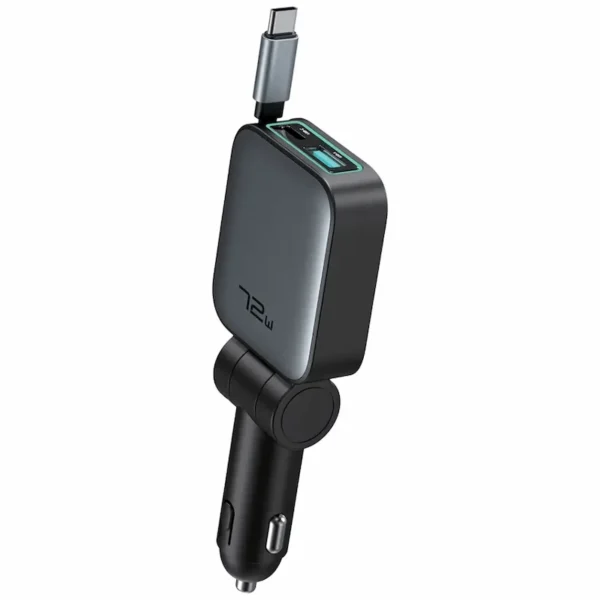 Green Lion Retractable 72W Car Charger